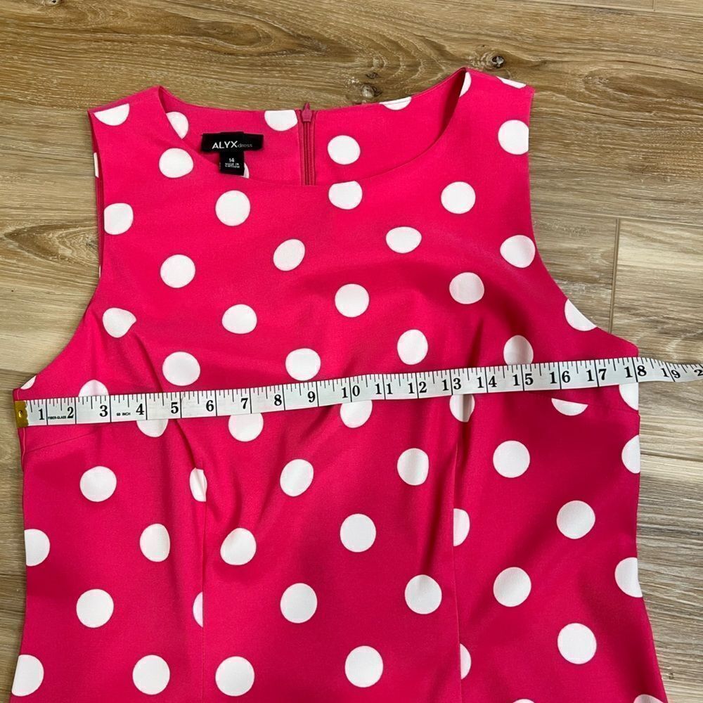ALYX DRESS Polka Dot Sleeveless Dress Size 14 - Picture 5 of 9